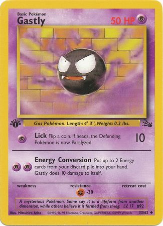 Gastly - 33/62 - Uncommon - 1st Edition available at 401 Games Canada