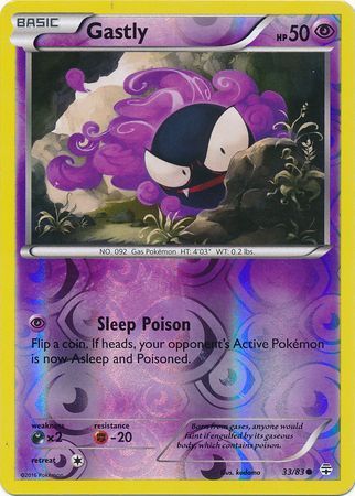 Gastly - 33/83 - Common - Reverse Holo available at 401 Games Canada