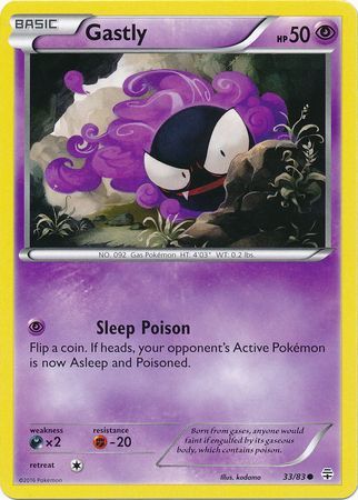 Gastly - 33/83 - Common available at 401 Games Canada