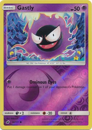 Gastly - 36/111 - Common - Reverse Holo available at 401 Games Canada