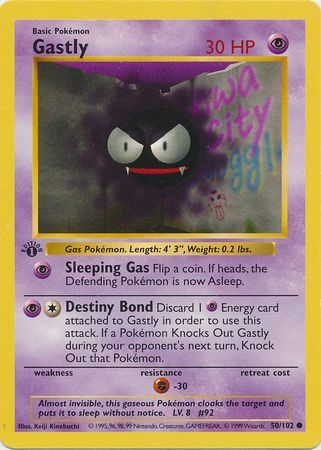 Gastly - 50/102 - Common - 1st Edition available at 401 Games Canada