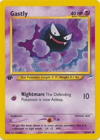 Gastly - 65/105 - Common - 1st Edition available at 401 Games Canada