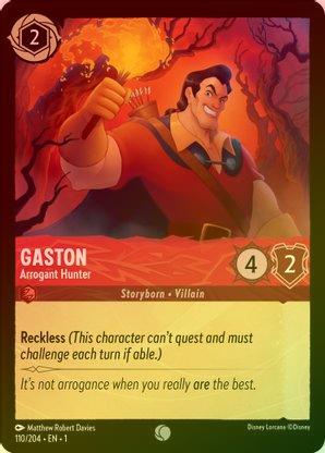 Gaston (Arrogant Hunter) - 110/204 - Common (Foil) available at 401 Games Canada