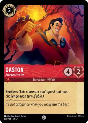 Gaston (Arrogant Hunter) - 110/204 - Common available at 401 Games Canada