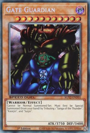 Gate Guardian (Secret Rare) - SGX2-END01 - Secret Rare - 1st Edition available at 401 Games Canada