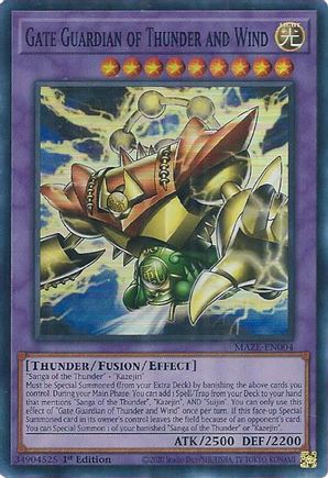 Gate Guardian of Thunder and Wind - MAZE-EN004 - Super Rare - 1st Edition available at 401 Games Canada