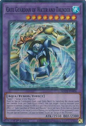 Gate Guardian of Water and Thunder - MAZE-EN006 - Super Rare - 1st Edition available at 401 Games Canada