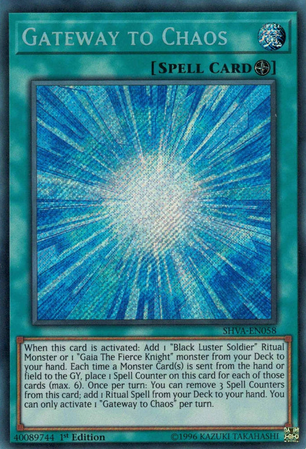 Gateway to Chaos - SHVA-EN058 - Secret Rare - 1st Edition available at 401 Games Canada