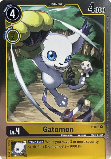 Gatomon - P-006 - (Silver) Promo available at 401 Games Canada