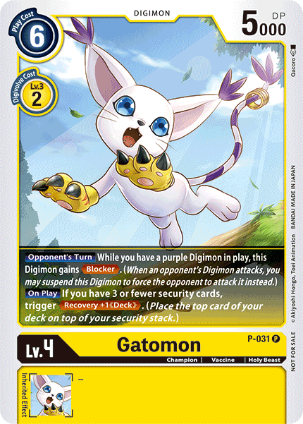 Gatomon - P-031 - Promo available at 401 Games Canada
