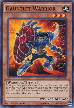 Gauntlet Warrior (Shatterfoil) - BP03-EN070 - Shatterfoil Rare - 1st Edition available at 401 Games Canada