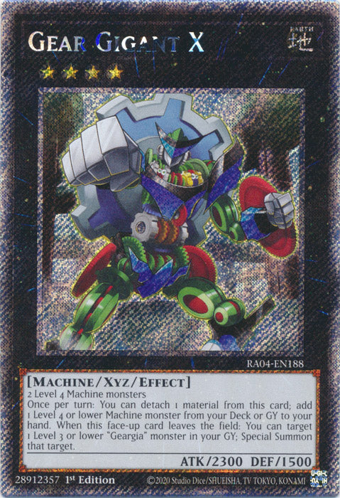 Gear Gigant X (Platinum Secret Rare) - RA04-EN188 - Platinum Secret Rare - 1st Edition