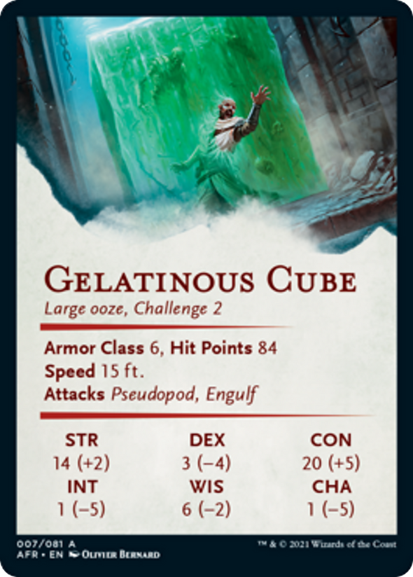 gelatinous cube card sleeves 401 Games Canada - Gelatinous Cube // Gelatinous Cube (007)
