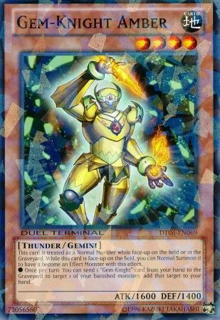 Gem-Knight Amber - DT06-EN069 - Normal Parallel Rare available at 401 Games Canada