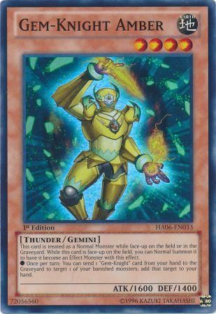 Gem-Knight Amber - HA06-EN033 - Super Rare - 1st Edition available at 401 Games Canada