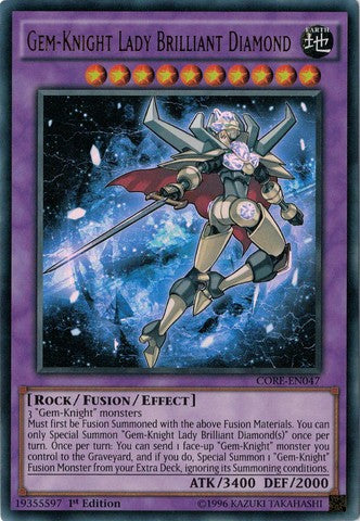 Gem-Knight Lady Brilliant Diamond - CORE-EN047 - Ultra Rare - 1st Edition available at 401 Games Canada