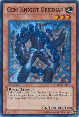 Gem-Knight Obsidian - HA06-EN031 - Super Rare - 1st Edition available at 401 Games Canada