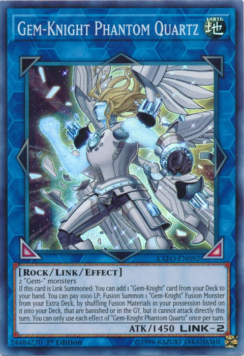 Gem-Knight Phantom Quartz - EXFO-EN092 - Super Rare - 1st Edition available at 401 Games Canada