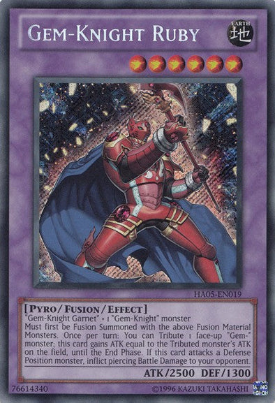 Gem-Knight Ruby - HA05-EN019 - Secret Rare - Unlimited available at 401 Games Canada