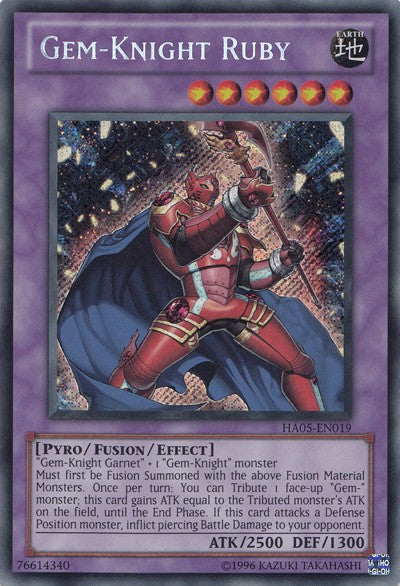 Gem-Knight Ruby - HA05-EN019 - Secret Rare - Unlimited available at 401 Games Canada