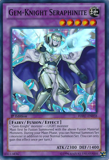 Gem-Knight Seraphinite - HA07-EN058 - Super Rare - 1st Edition available at 401 Games Canada