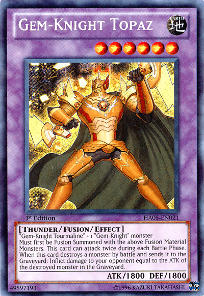 Gem-Knight Topaz - HA05-EN021 - Secret Rare - 1st Edition available at 401 Games Canada