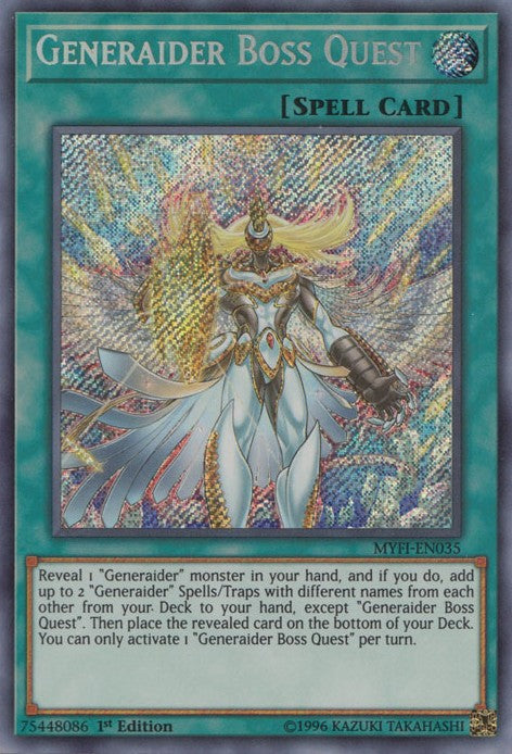 Generaider Boss Quest - MYFI-EN035 - Secret Rare - 1st Edition available at 401 Games Canada