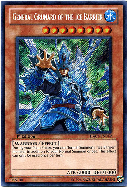 General Grunard of the Ice Barrier - HA03-EN049 - Secret Rare - 1st Edition available at 401 Games Canada