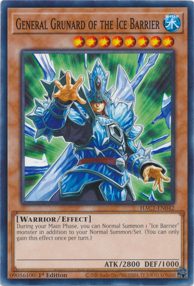 General Grunard of the Ice Barrier - HAC1-EN042 - Common available at 401 Games Canada