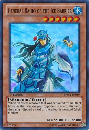 General Raiho of the Ice Barrier - BPW2-EN039 - Super Rare - 1st Edition available at 401 Games Canada