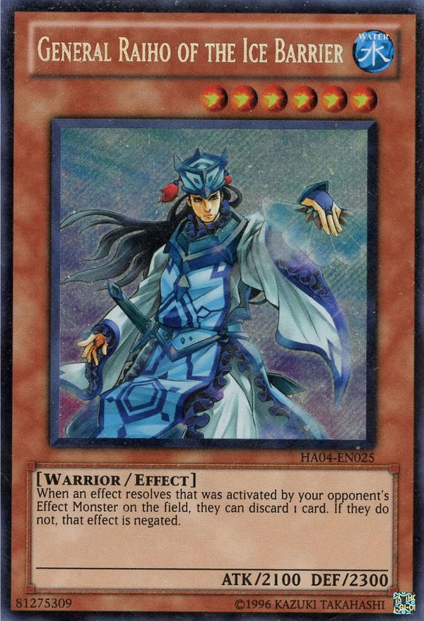 General Raiho of the Ice Barrier - HA04-EN025 - Secret Rare - Unlimited available at 401 Games Canada