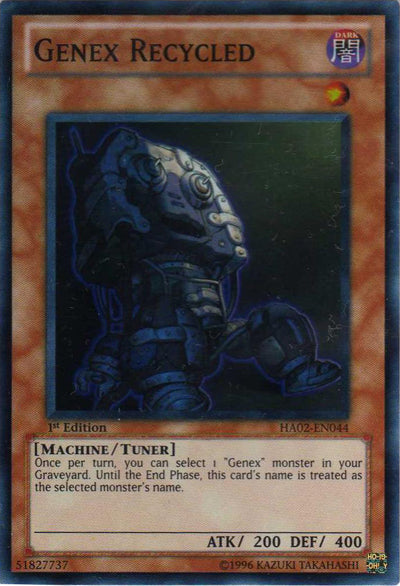 Genex Recycled - HA02-EN044 - Super Rare - 1st Edition available at 401 Games Canada