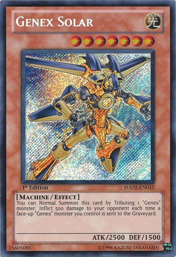 Genex Solar - HA02-EN010 - Secret Rare - 1st Edition available at 401 Games Canada