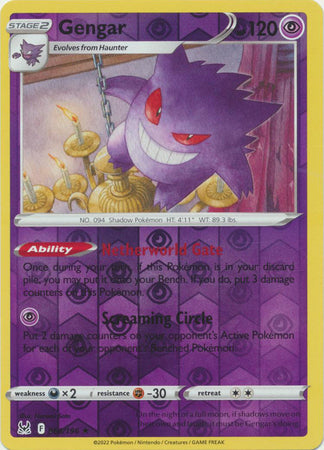 Gengar - 066/196 - Holo Rare - Reverse Holo available at 401 Games Canada