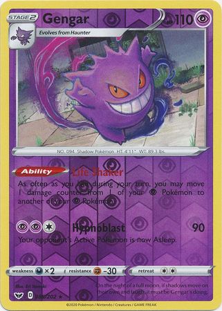 Gengar - 085/202 - Holo Rare - Reverse Holo available at 401 Games Canada