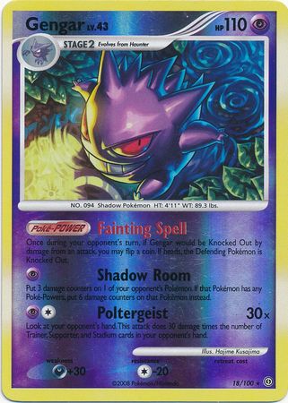 Gengar - 18/100 - Rare - Reverse Holo available at 401 Games Canada