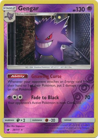 Gengar - 38/111 - Holo Rare - Reverse Holo available at 401 Games Canada