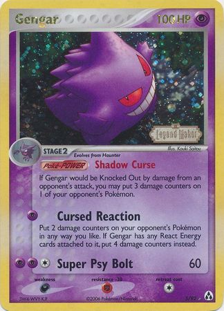 Gengar - 5/92 - Holo Rare - Reverse Holo available at 401 Games Canada