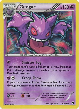 Gengar - 60/162 - Holo Rare available at 401 Games Canada