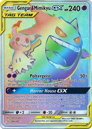 Gengar & Mimikyu GX - 186/181 - Hyper Rare available at 401 Games Canada