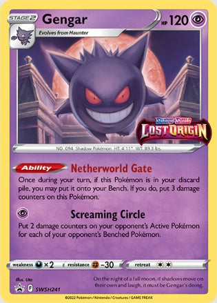 Gengar - SWSH241 - Pre-Release Promo available at 401 Games Canada