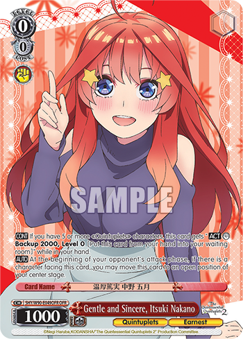 Gentle and Sincere, Itsuki Nakano - 5HY/W90-E049OFR - Over-Frame Rare available at 401 Games Canada