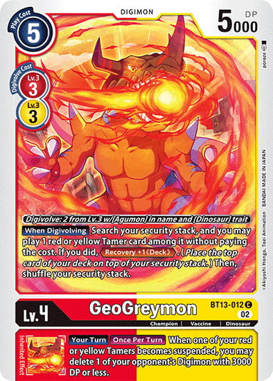 GeoGreymon - BT13-012 - Common available at 401 Games Canada