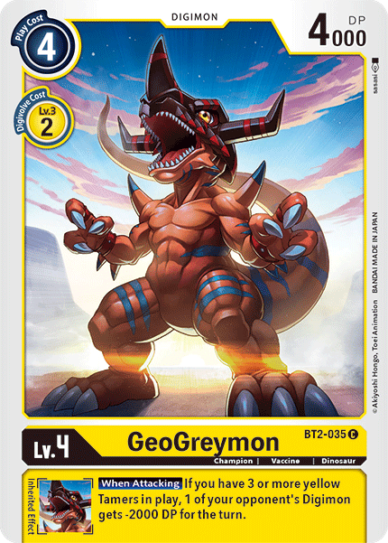 GeoGreymon - BT2-035 - Common available at 401 Games Canada