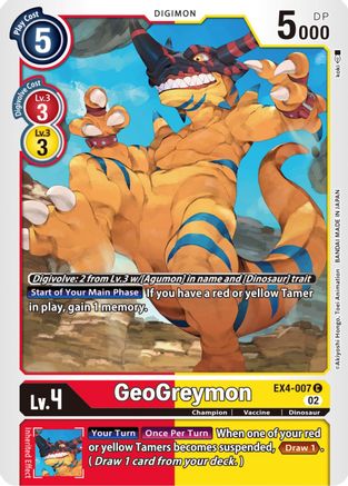 GeoGreymon - EX4-007 - Common available at 401 Games Canada