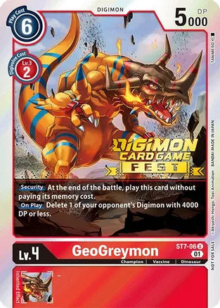 GeoGreymon - ST7-06 - (Digimon Card Game Fest 2022) available at 401 Games Canada