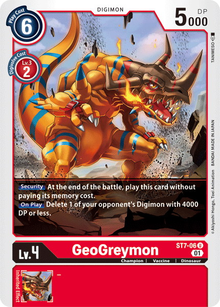 GeoGreymon - ST7-06 - Uncommon available at 401 Games Canada