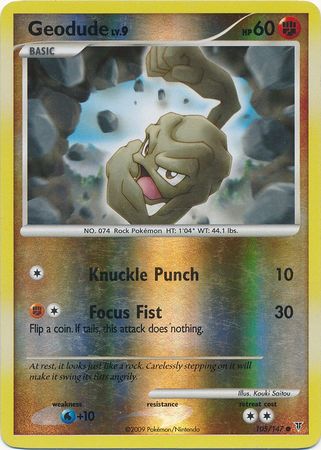 Geodude - 105/147 - Common - Reverse Holo available at 401 Games Canada