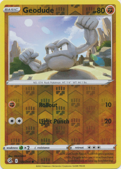 Geodude - 135/264 - Common - Reverse Holo available at 401 Games Canada