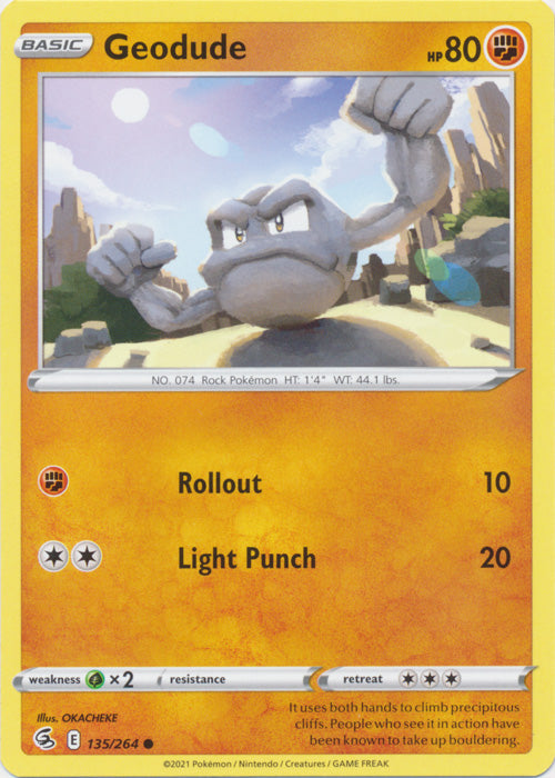 Geodude - 135/264 - Common available at 401 Games Canada